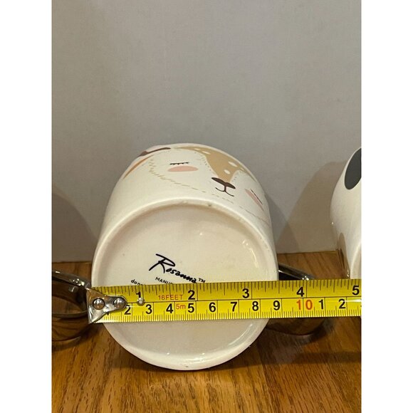 A Set of Three Rosanna Mugs -Bear, Puppy Dog, Deer with Ears and Silver Handles - Picture 8 of 16